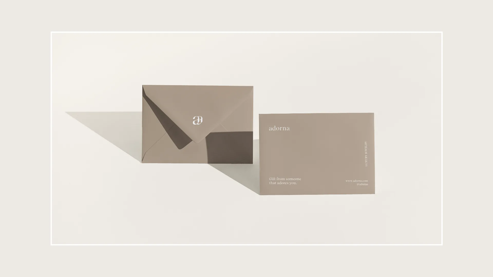 Jewelry brand envelope design