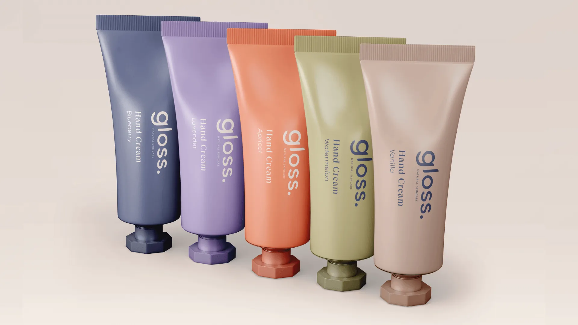 Tube packaging for skincare brand Gloss - Brand Identity Inspiration