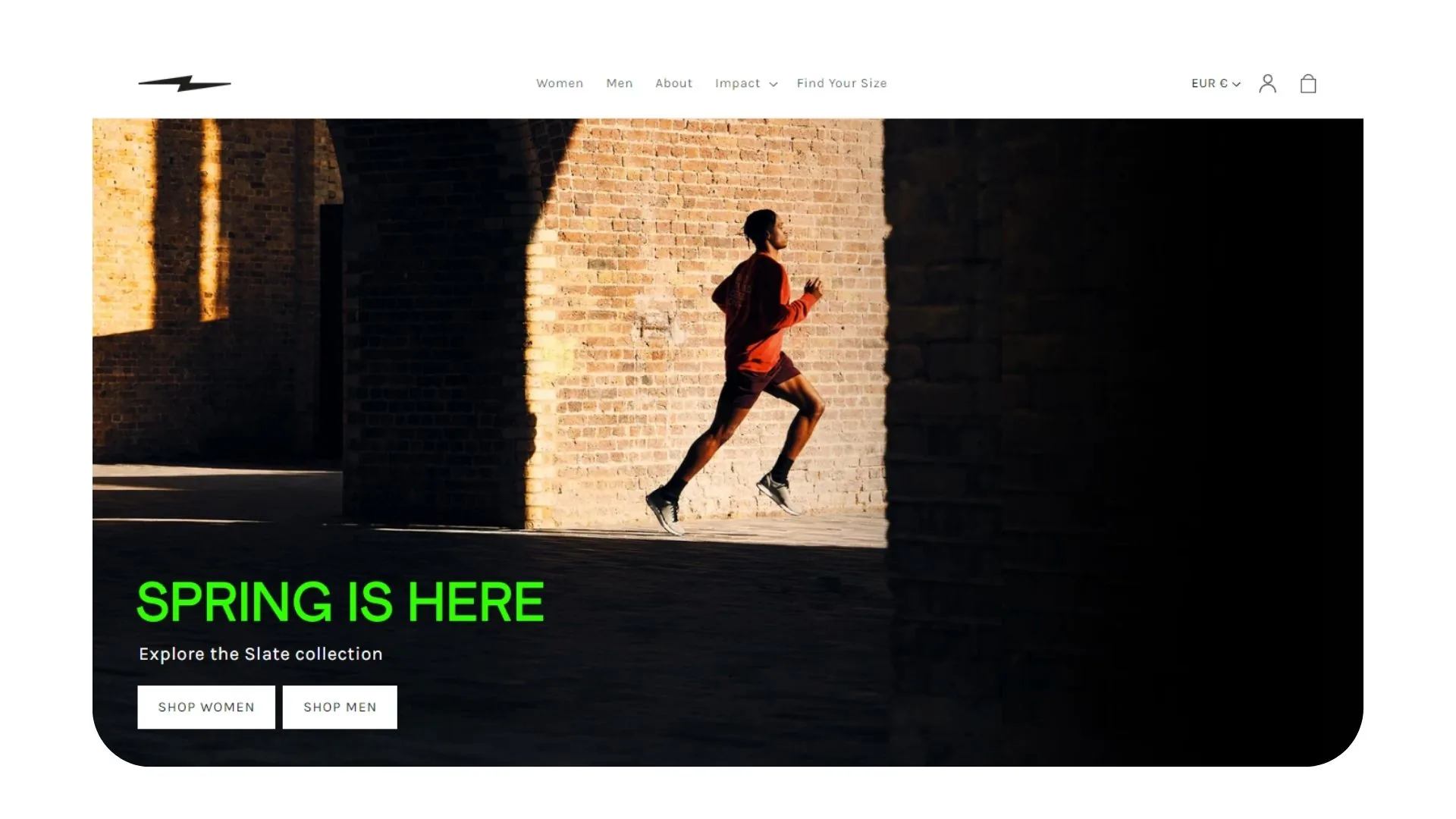 Running Shoes eCommerce Website Structure