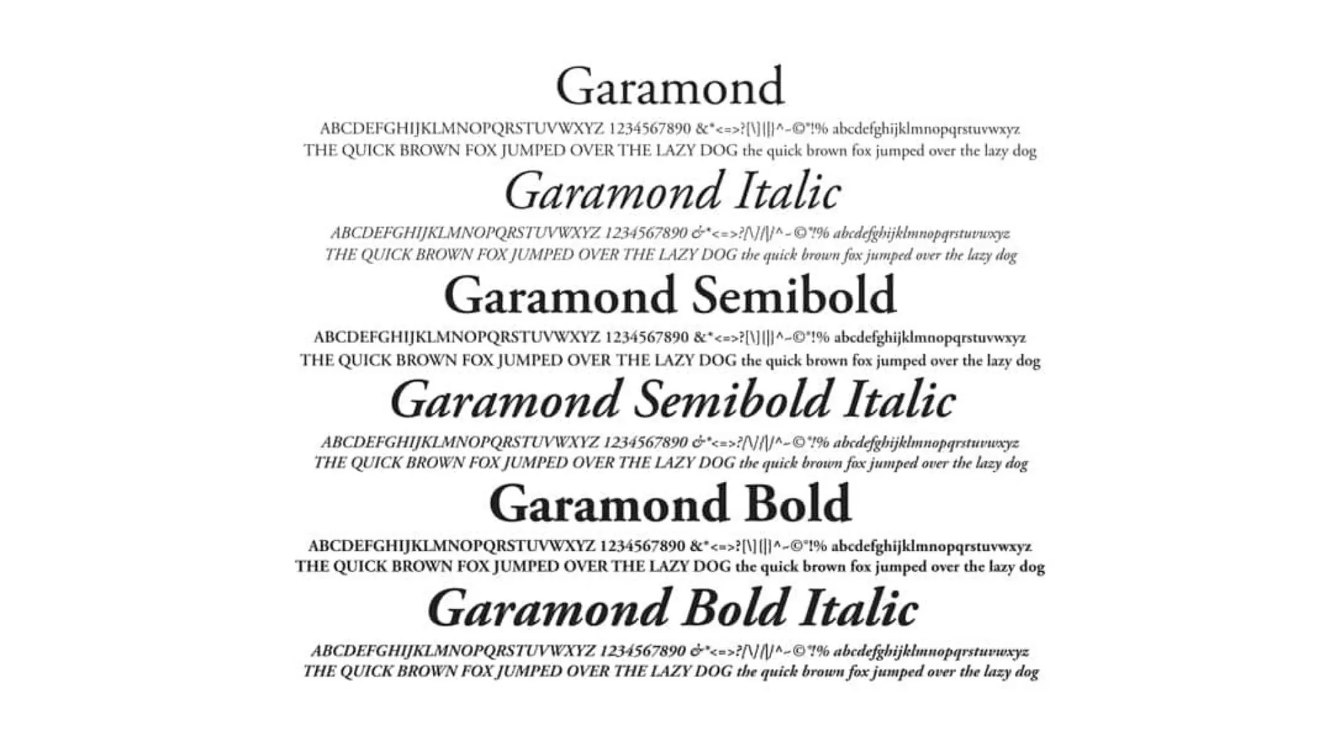 Garamond Web Font